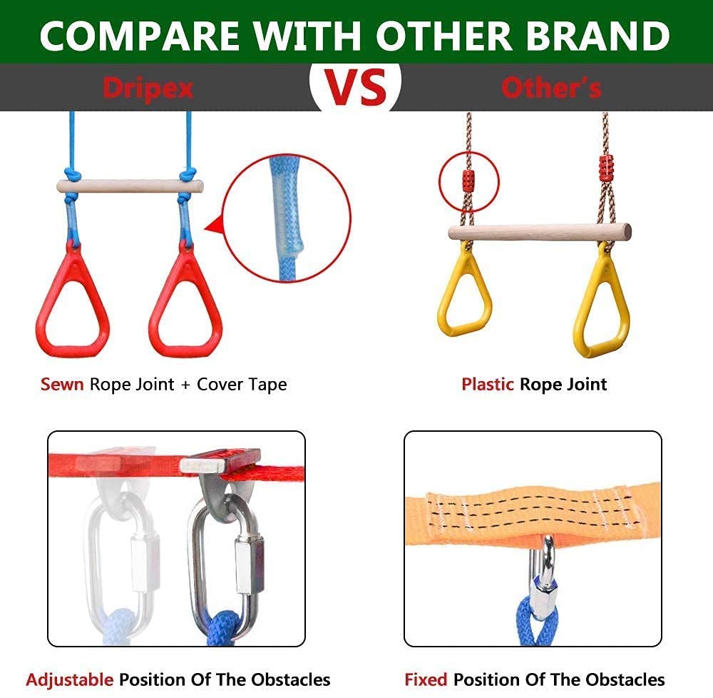 Dripex rope ladder enabling safe ladder-style climbing on any surface.
