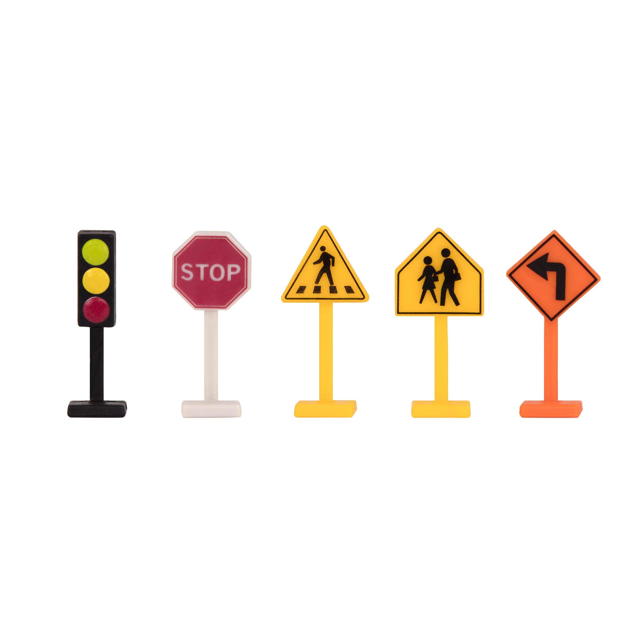 Driven by Battat city crew road signs for realistic traffic setup