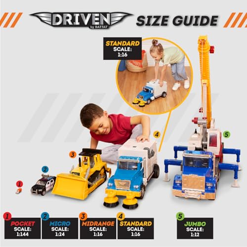 Driven by Battat fire truck sounds provide authentic horn and engine effects for immersive play.