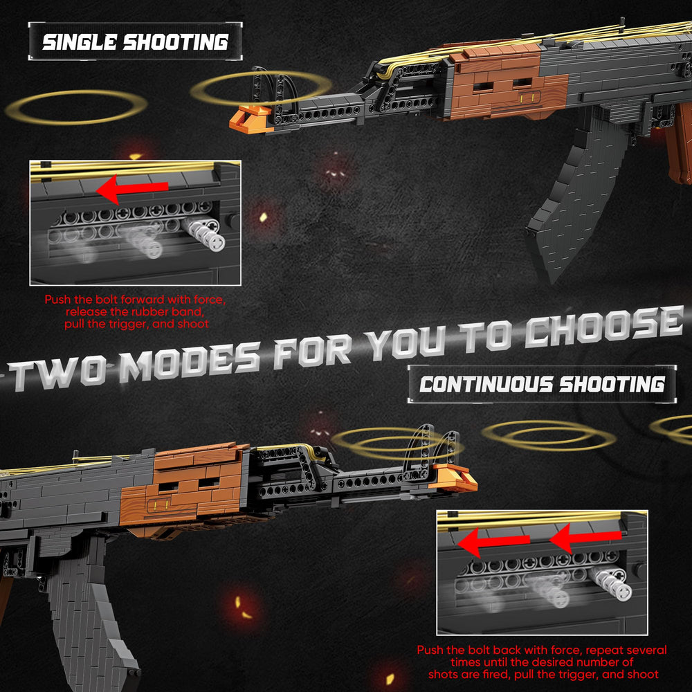Driveplexpro AKM-47 ABS material construction for durable modeling.