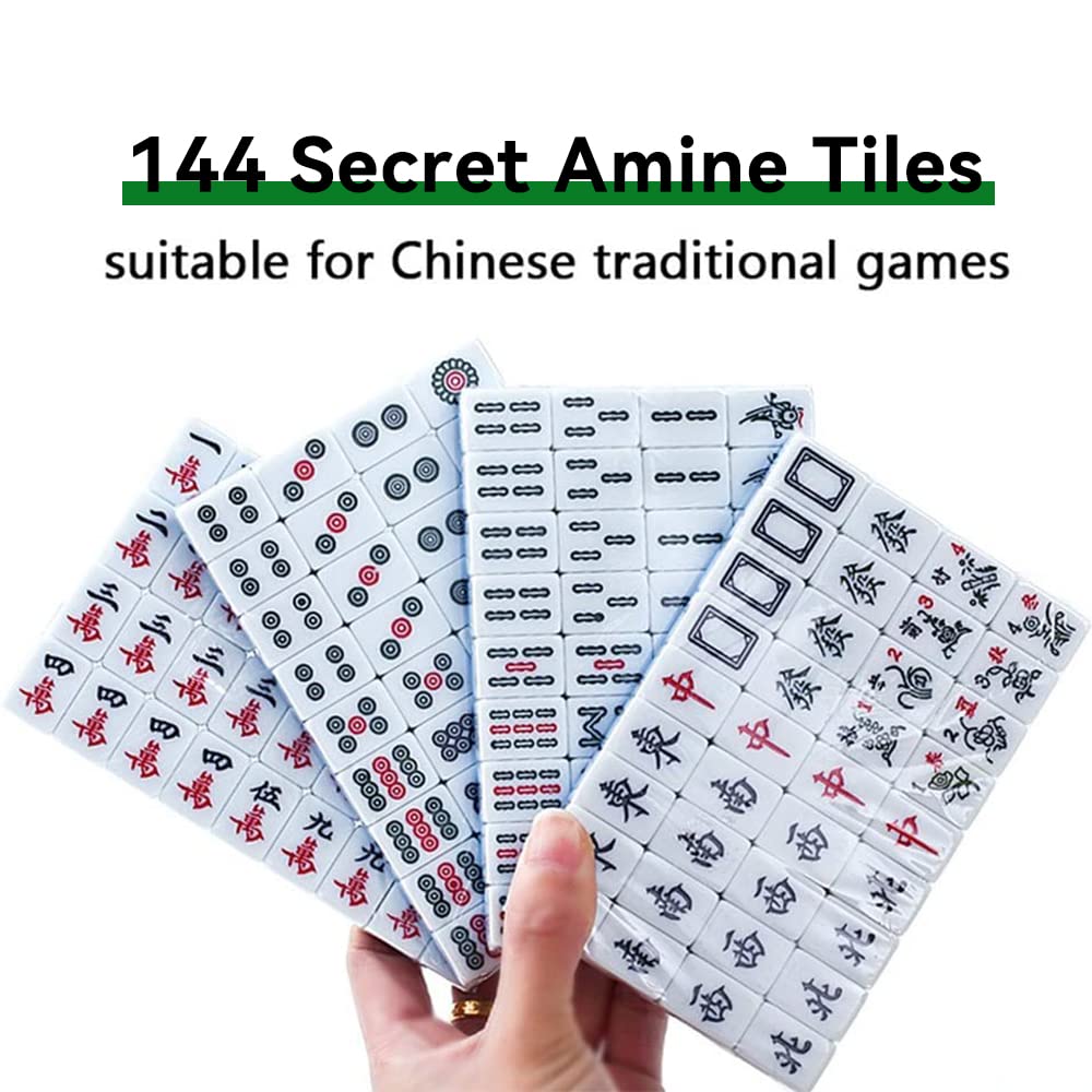 Drizzle ready-to-play travel mahjong setup showing 146 tiles.