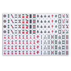 Drizzle mahjong tiles close-up with bright colors that resist fading.
