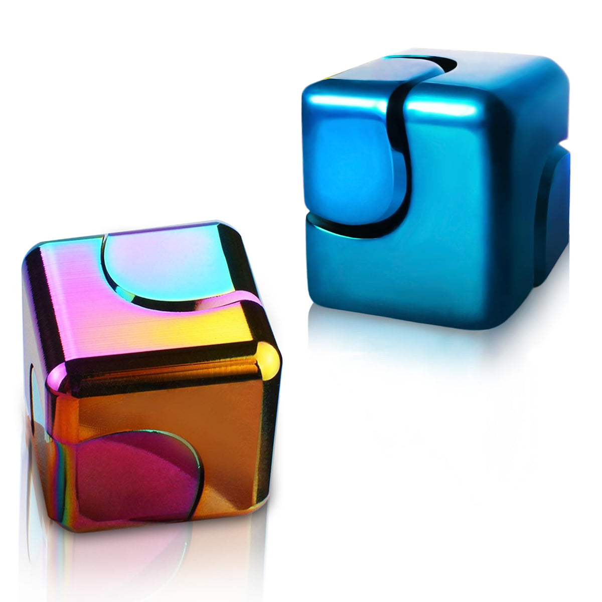 Dr.Kbder 2pc fidget spinner cube front view enhances focus and calm during work.