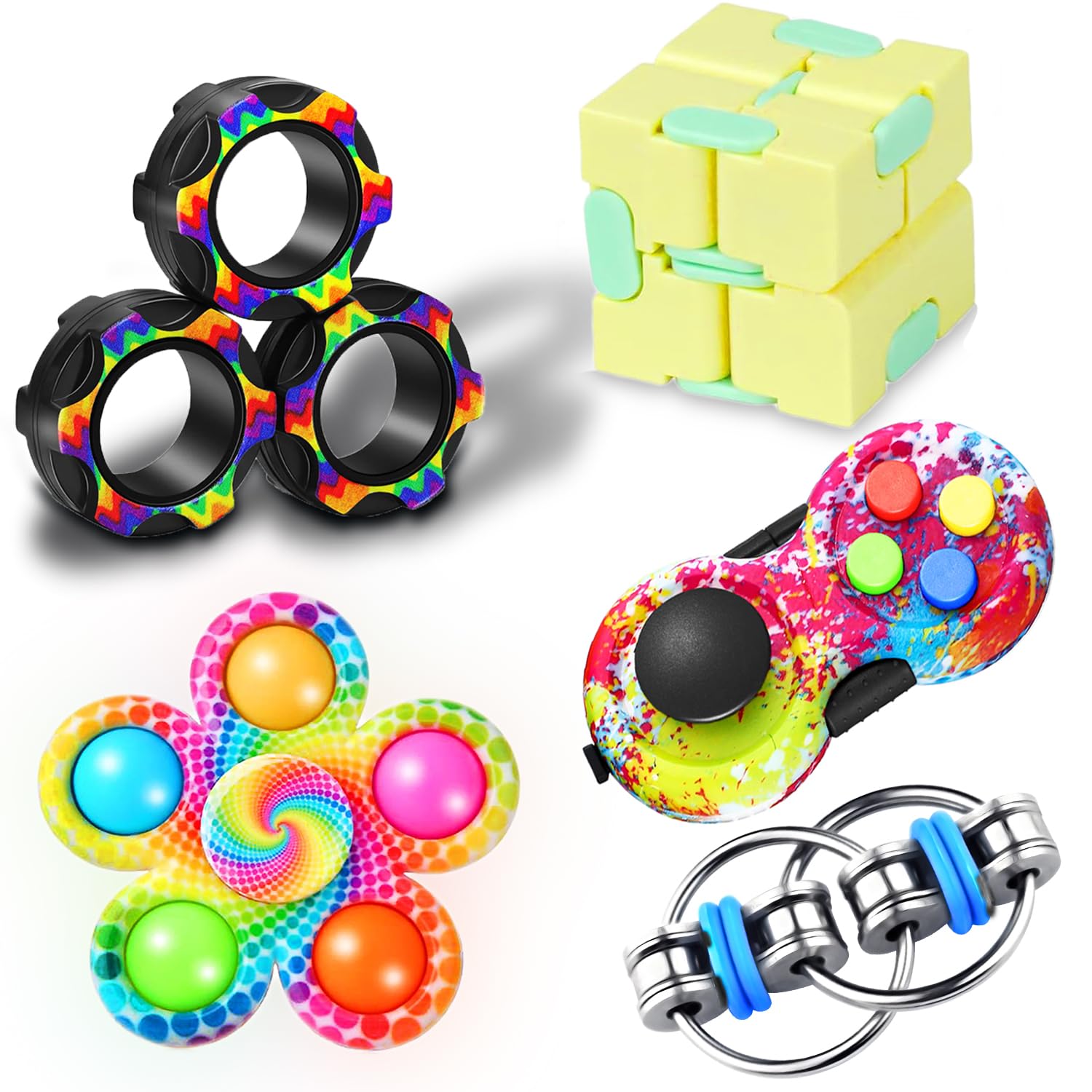 Dr.Kbder Figette Cube fidget toy for focus and stress relief during study.
