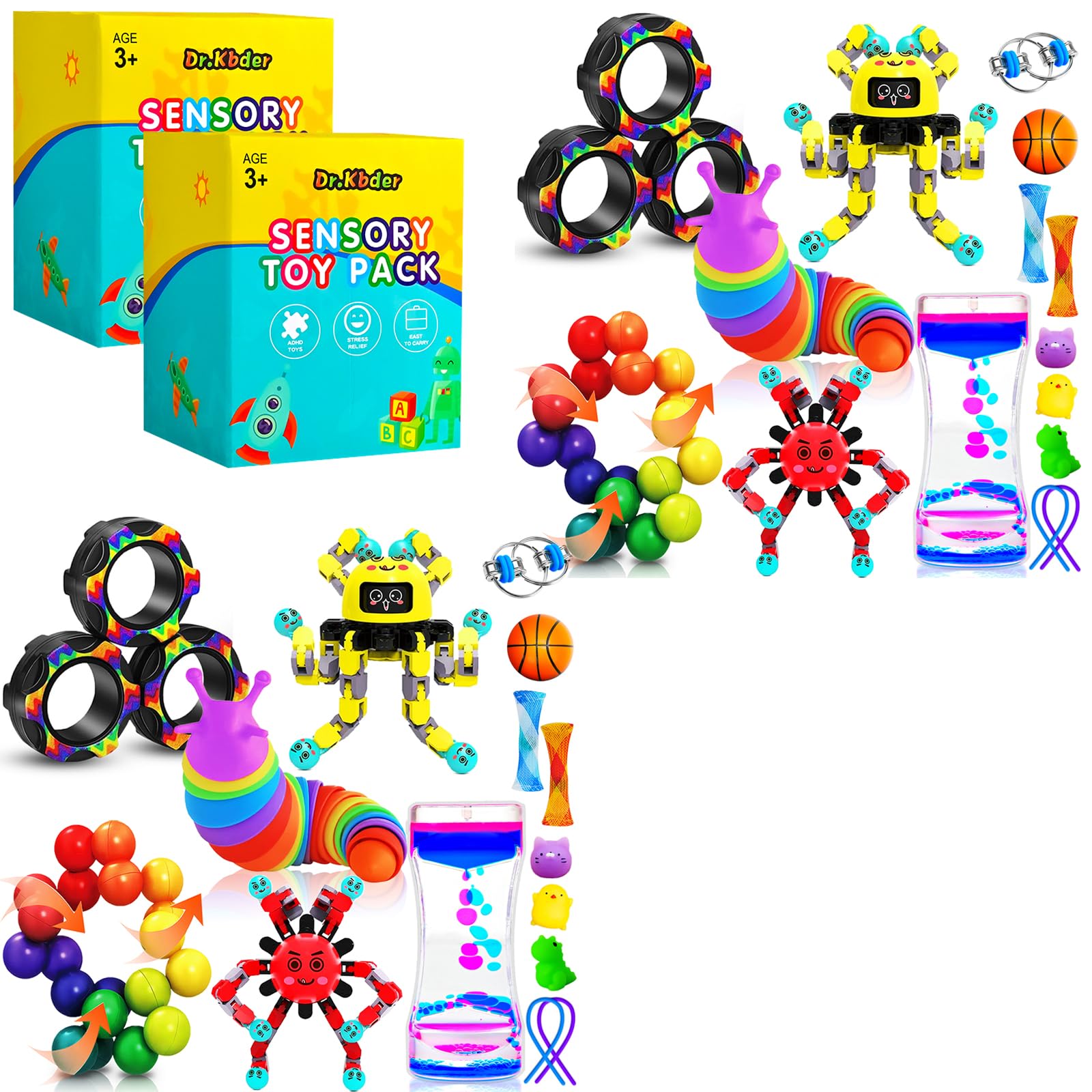 Dr.Kbder sensory slug worm toy for calming tactile exploration