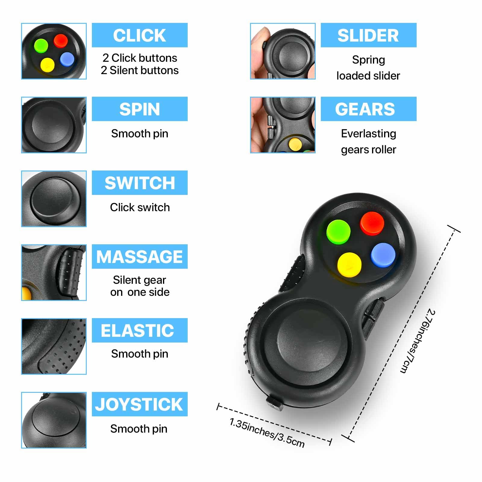 Dr.Kbder Fidget ring sensory tool promotes calm during work