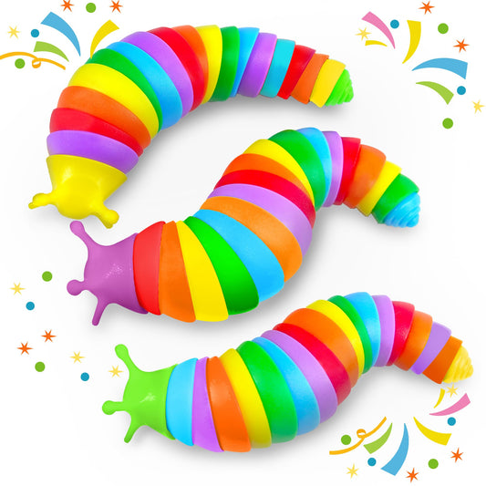 Dr.Kbder slug toy with a colorful body for engaging sensory exploration.