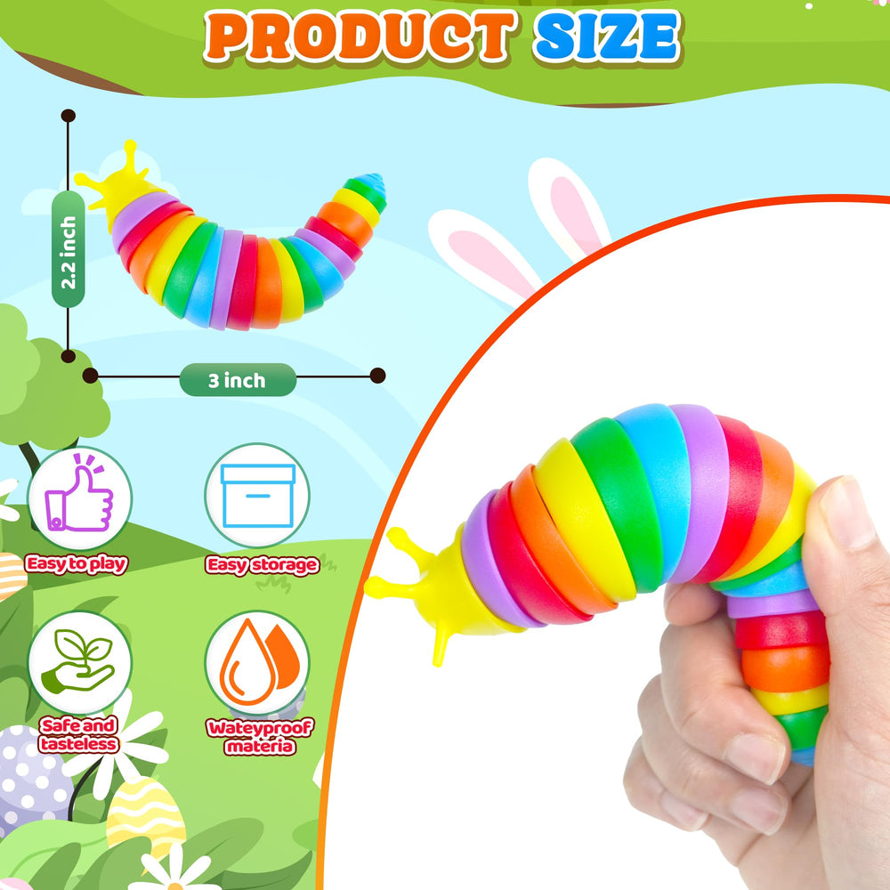 Slug toy delivers crisp sounds for focused, calming play.