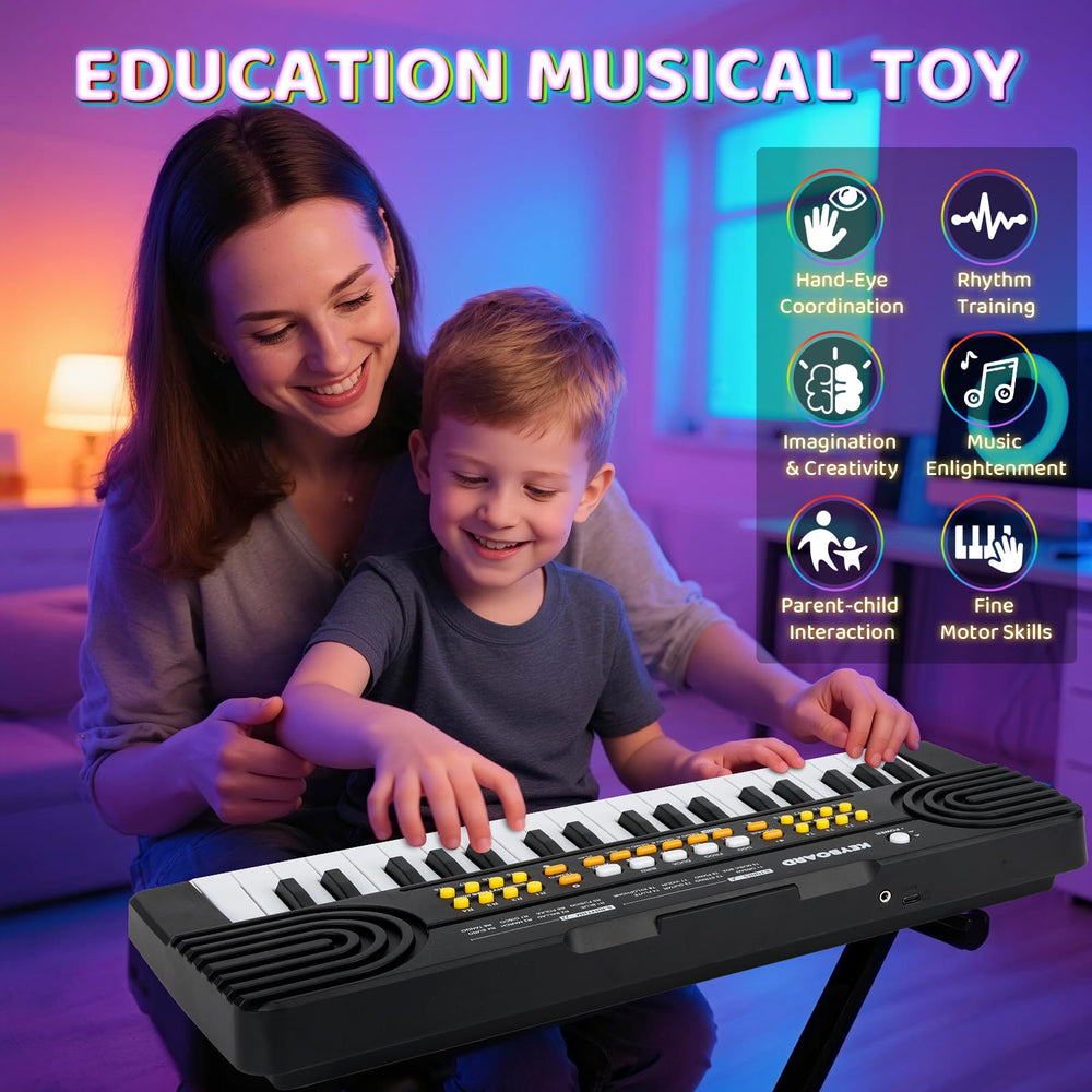 Drmukie 37 key toy showing demos and rhythm options