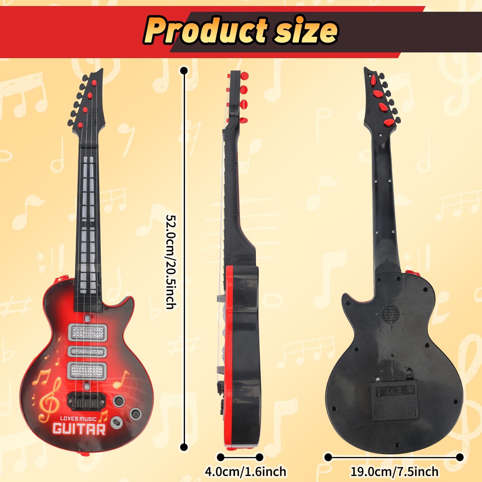 Drmukie Kids Guitar Toy red packaging ready for gifting occasions