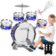 Drmukie upgraded drum set bass drum—kid-friendly rhythm exploration.