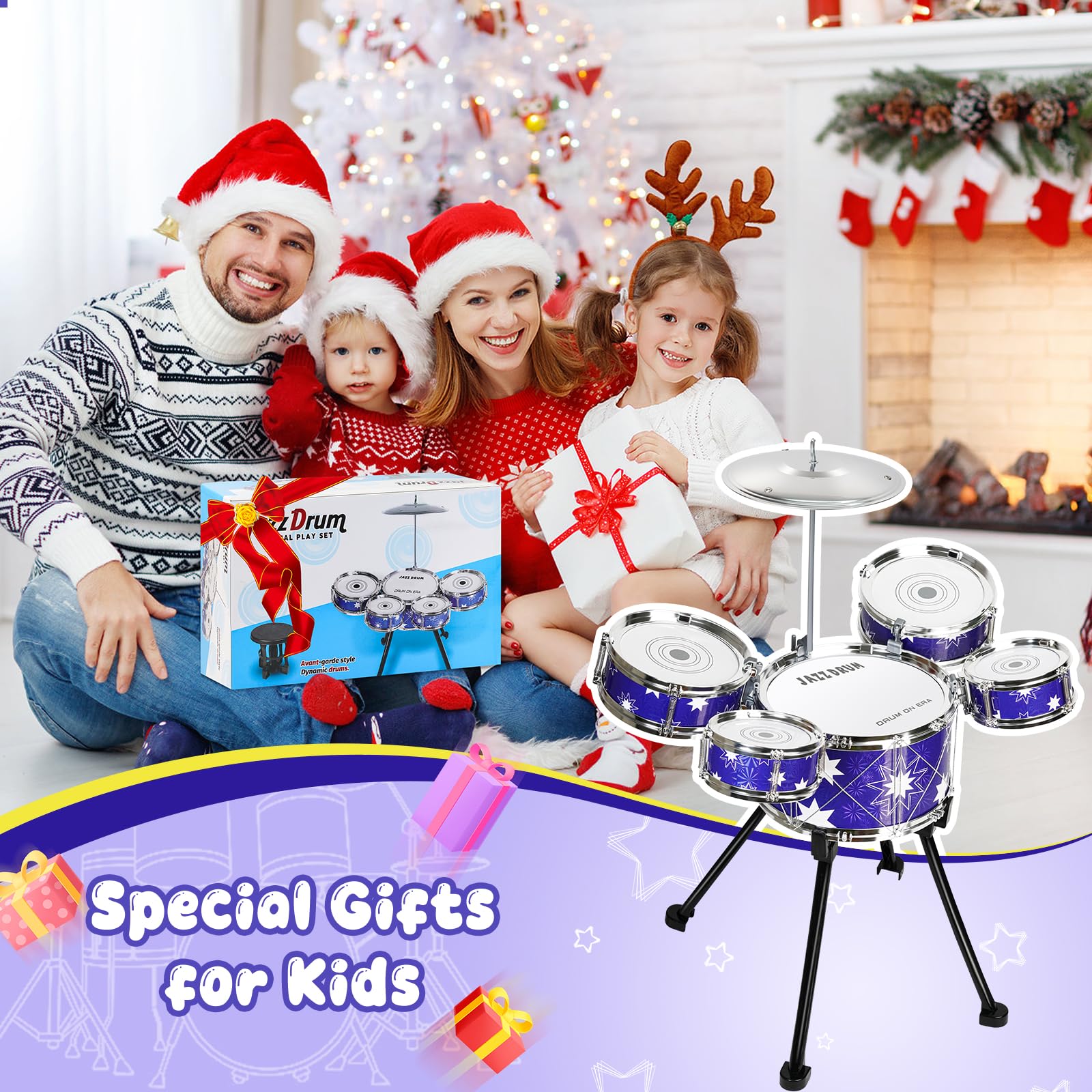 Drmukie upgraded drum set colorful design invites toddlers to explore rhythm