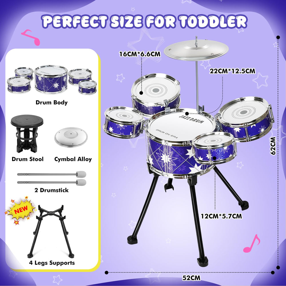 Drmukie upgraded drum set safe-play design encourages confident, imaginative music making