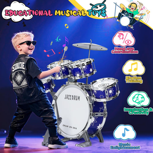 Drmukie upgraded drum set small drum 1 aids safe, hands-on practice.