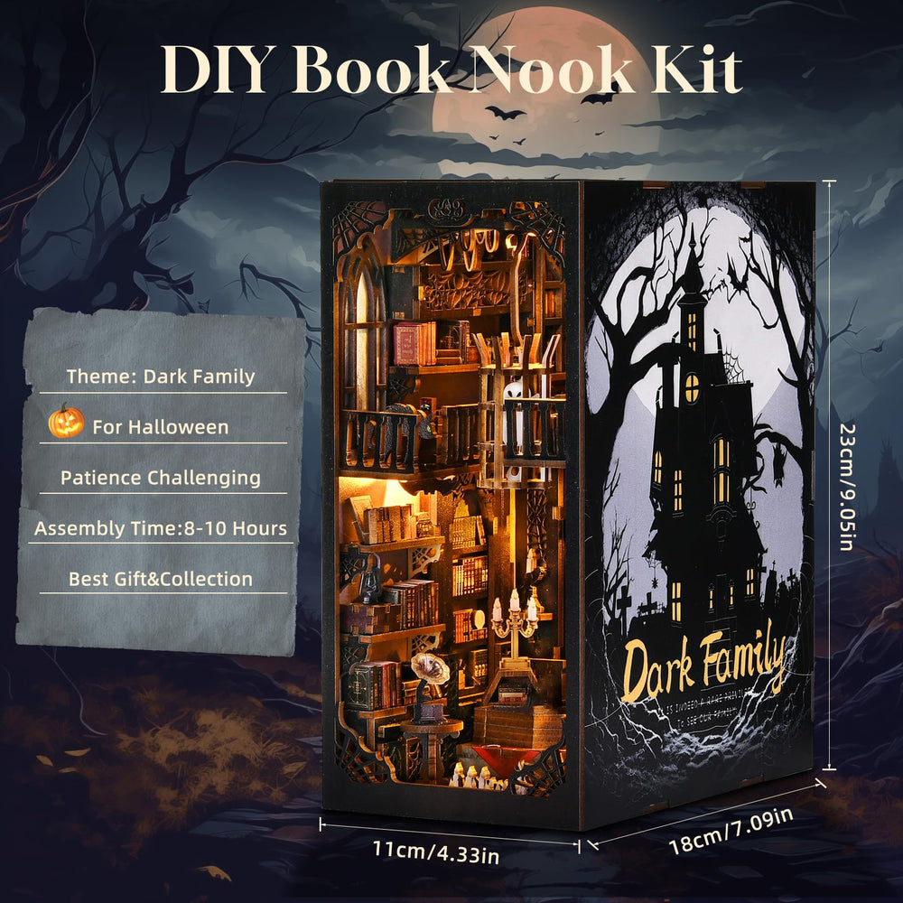 DROICC Book Nook Kit giant wolf head as a bold focal point