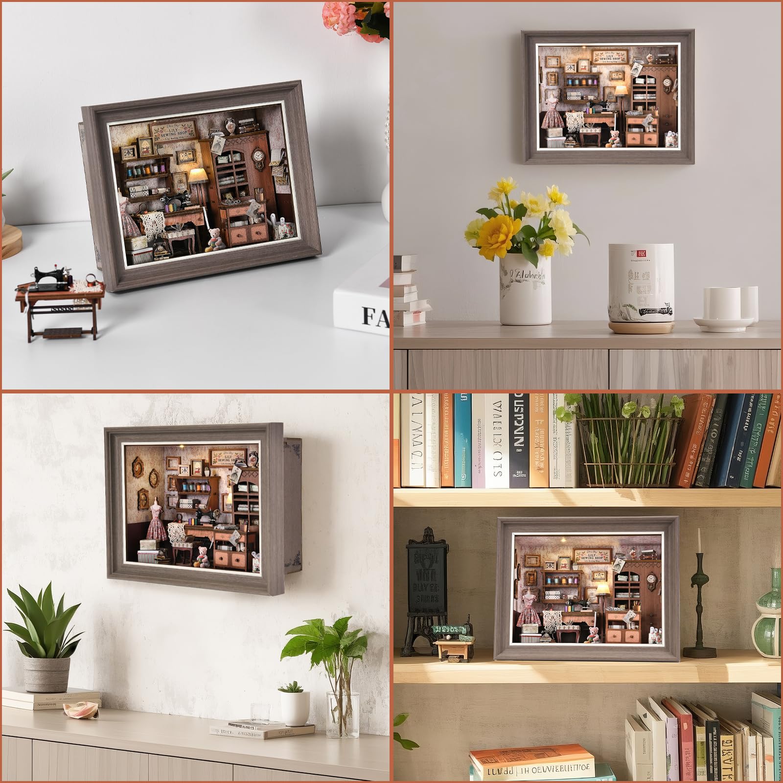 DROICC Book Nook Kit tall cabinet stores fabrics and materials