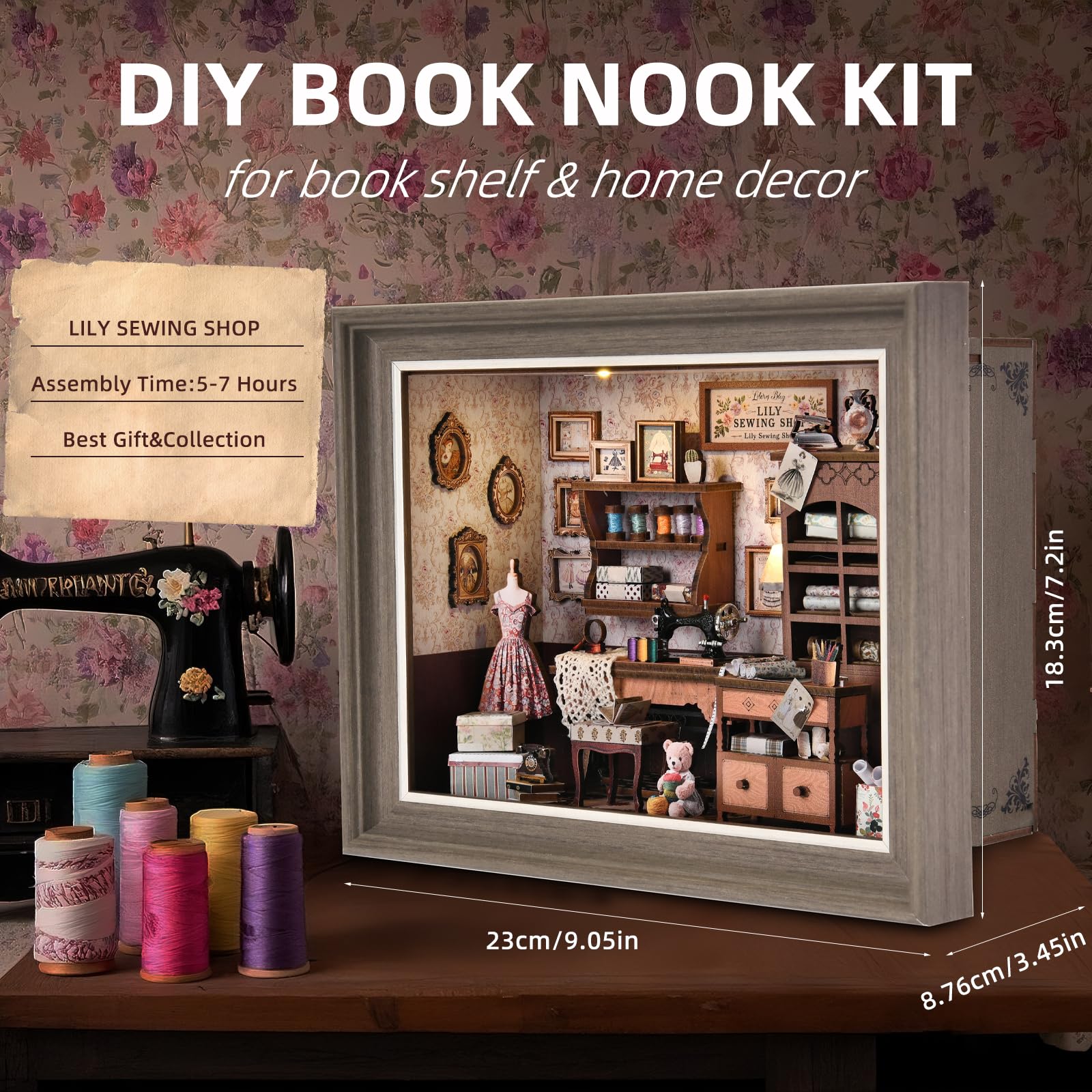 DROICC Book Nook Kit wall mount frame adds versatile display option