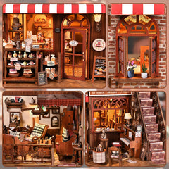 DROICC DIY miniature house kit decorative paintings, enhances scene with vintage charm.