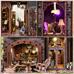 DROICC DIY Miniature House Kit includes tiny mailbox and pumpkin details to enhance realism.