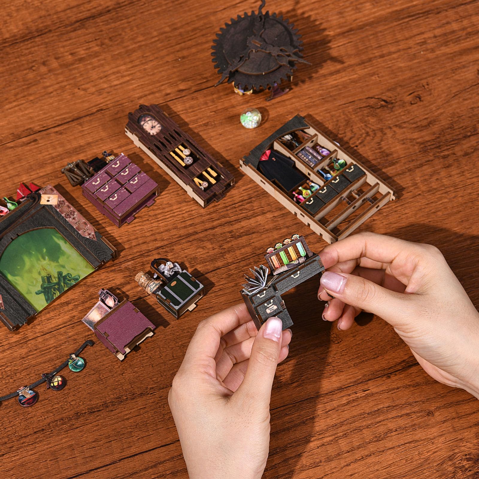 DROICC Floating scrolls and enchanted letters create dynamic air-borne magic