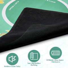 Drounphi Mahjong Mat highlights noise reduction feature during table game