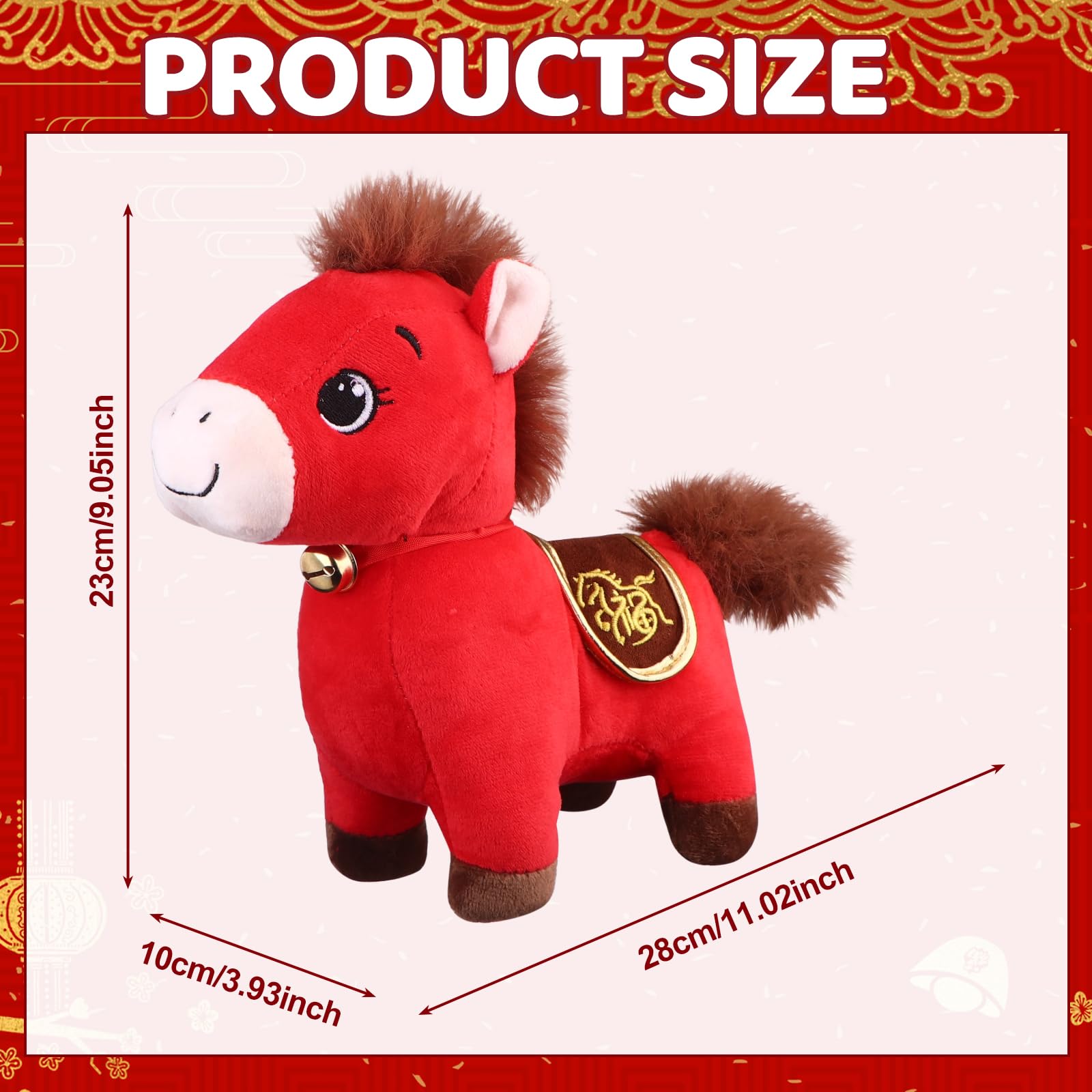 Droutti Chinese New Year horse mascot ideal for lively home celebrations