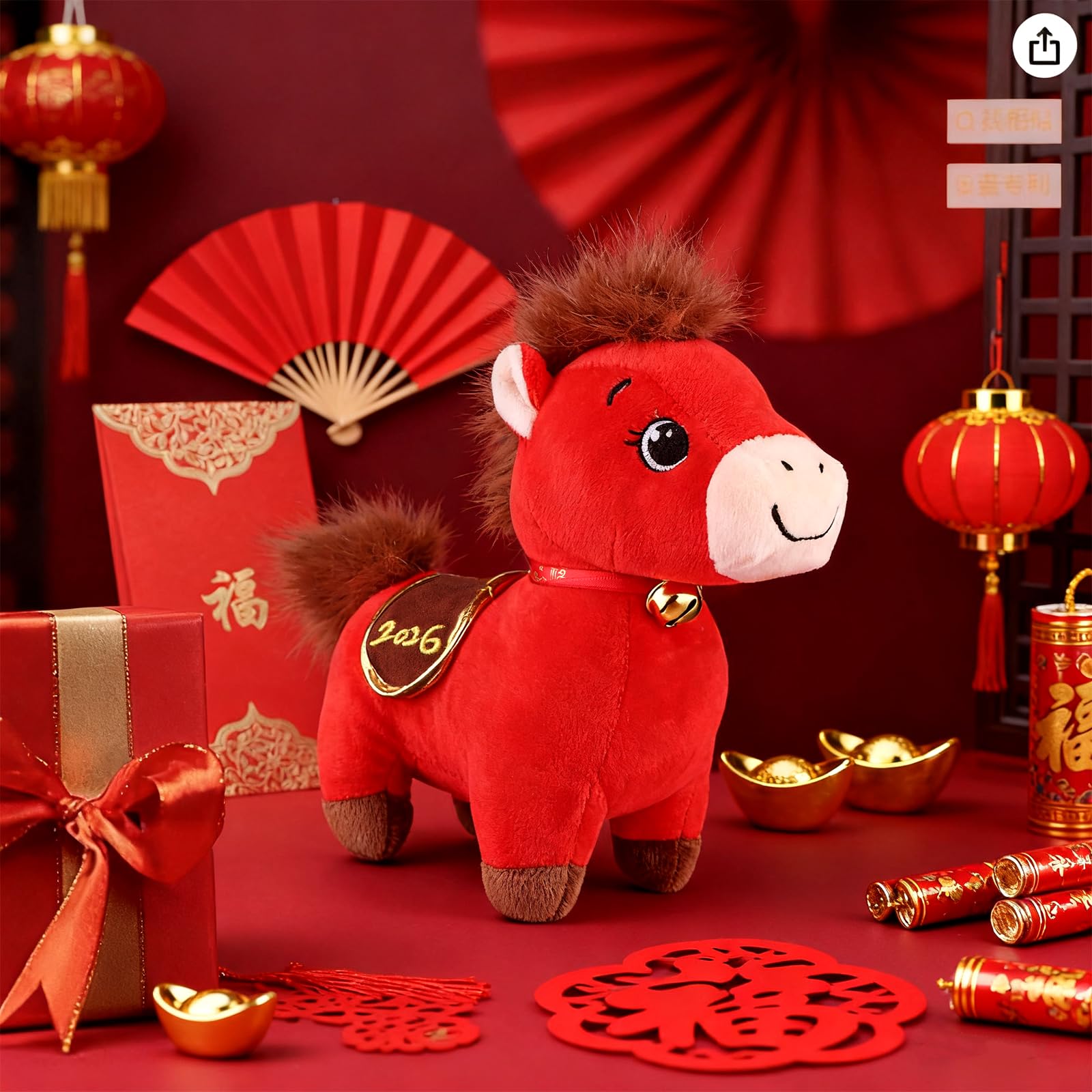 Droutti lunar new year decor horse ornament for office or shop display