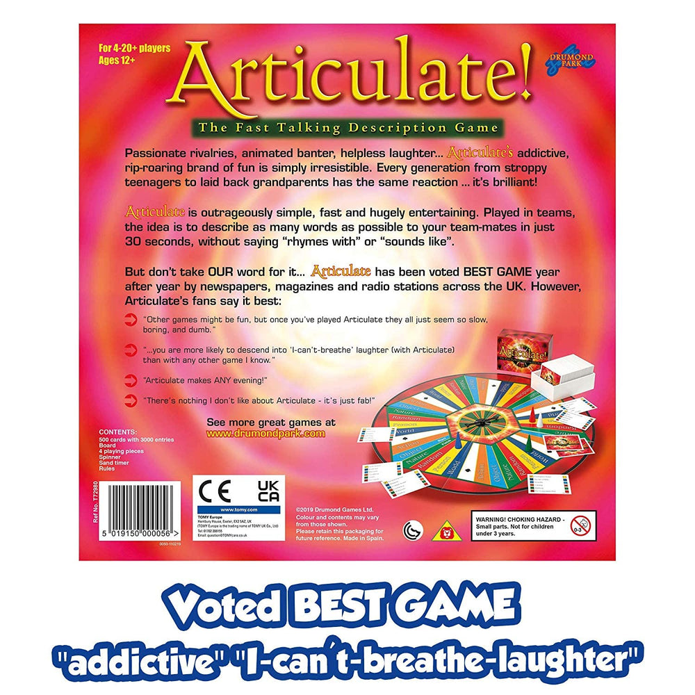 Drumond Park Articulate age 12+ compatible for wide participation.