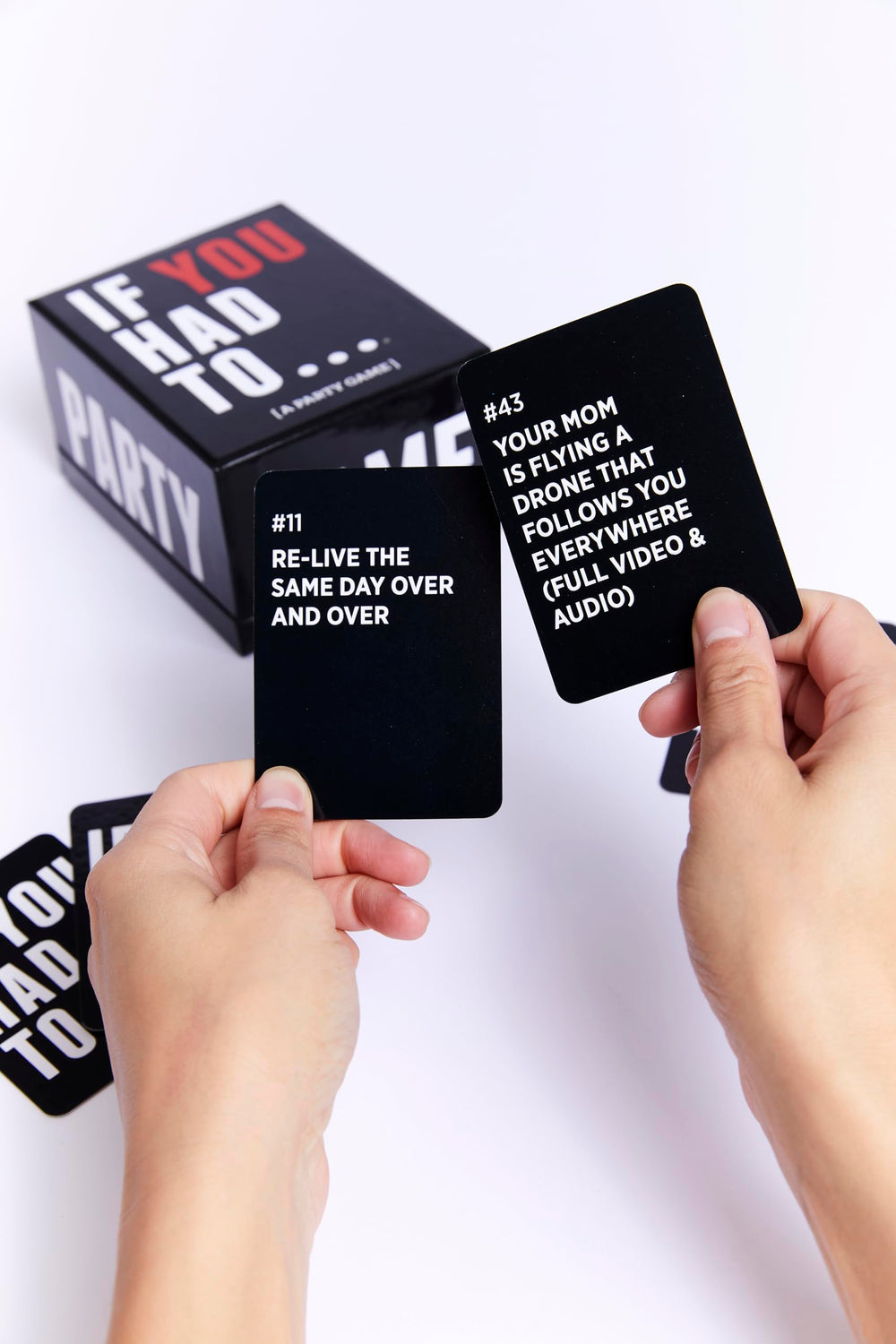 Drunk Stoned or Stupid Would You Rather-style cards spark humorous conversations at parties.