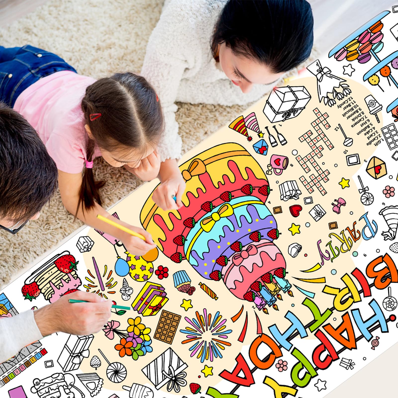 Drunze art and crafts coloring mat used as a durable coloring surface