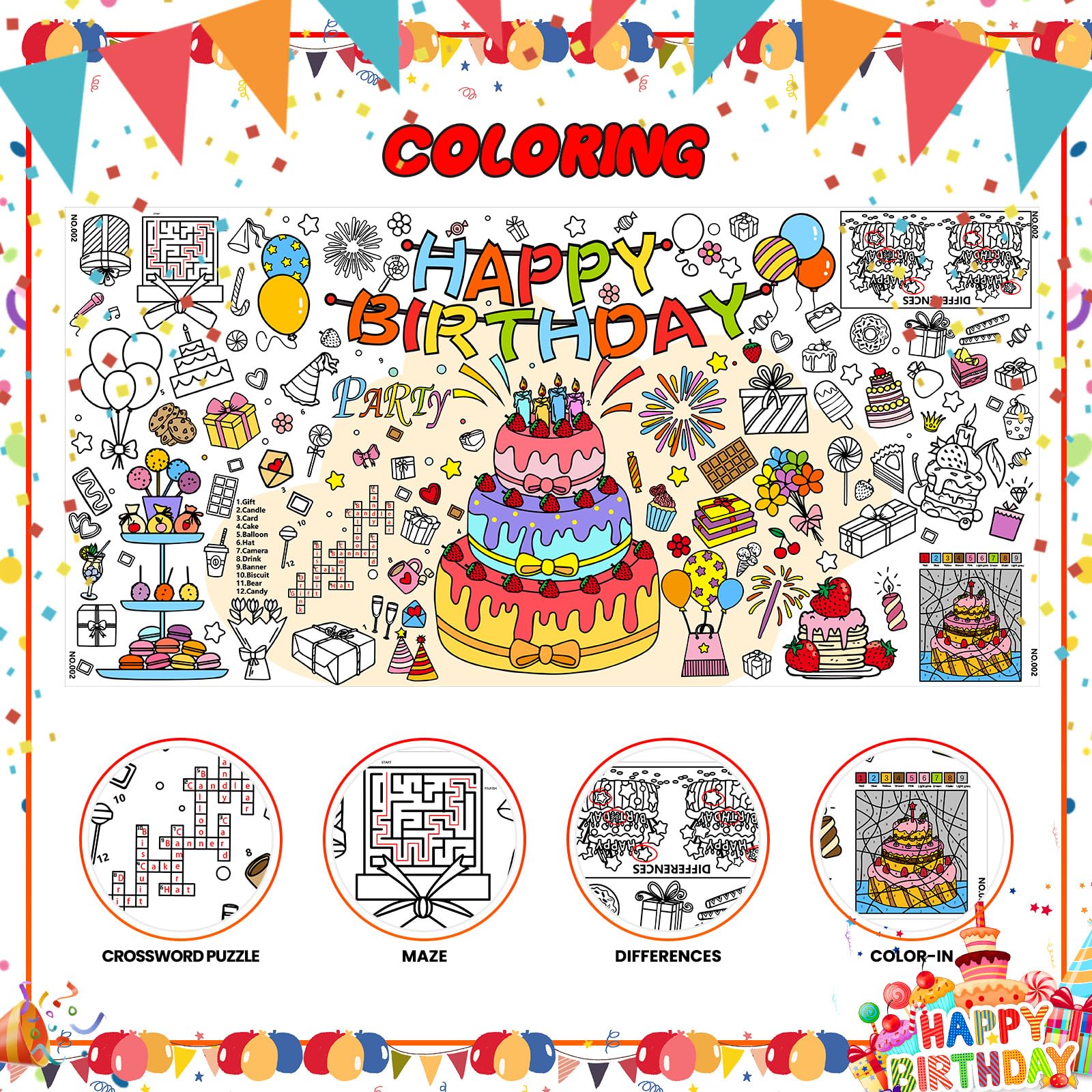 Drunze birthday decorations and party supplies for festive tables