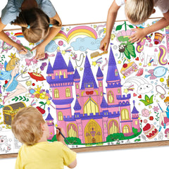 Drunze princess giant poster provides a large coloring surface for classroom use