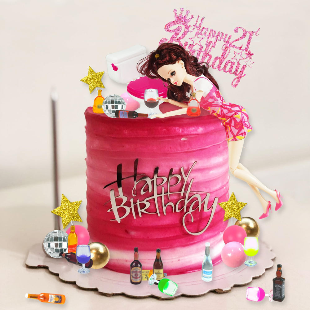 DRWATE 21st birthday topper as centerpiece for memorable photos