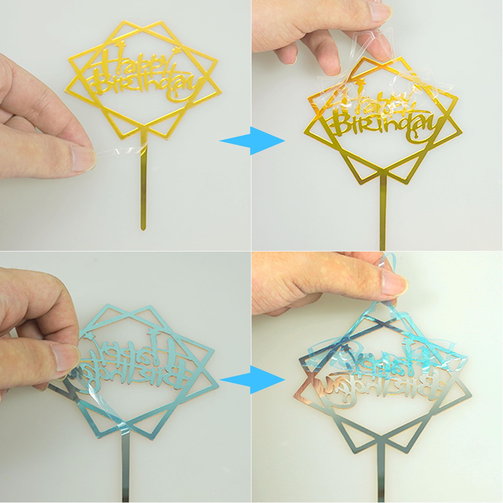 DRWATE gold digits toppers 0-9 for personalized messages