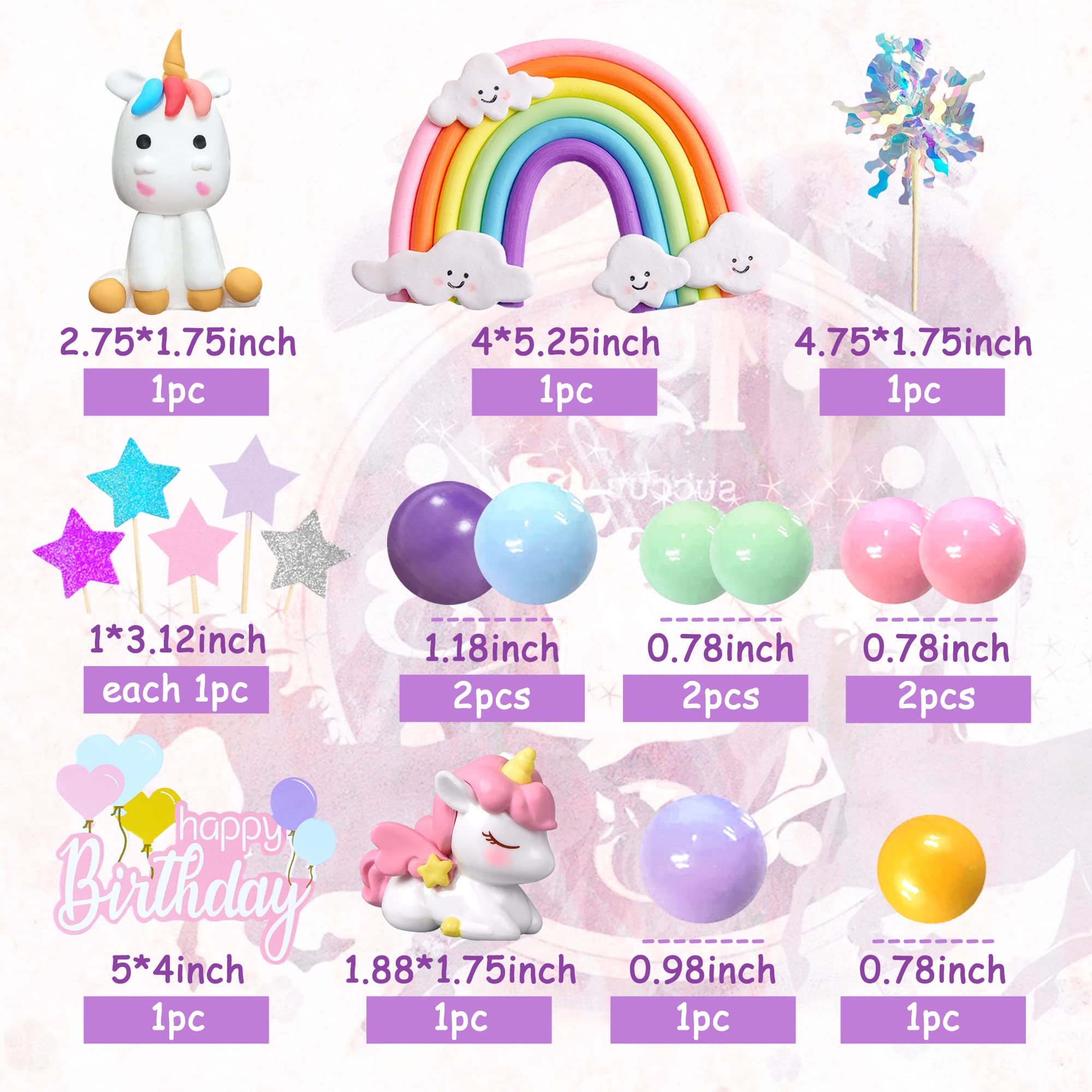 DRWATE rainbow-ornament brightens cupcakes and cakes for celebrations