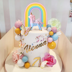 DRWATE rainbow soft clay decoration brings vibrant color to desserts