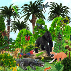 DRWATE rainforest cake topper setup for memorable party styling.