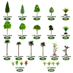 DRWATE rainforest trees models enhance dioramas, train layouts, and miniature landscapes.