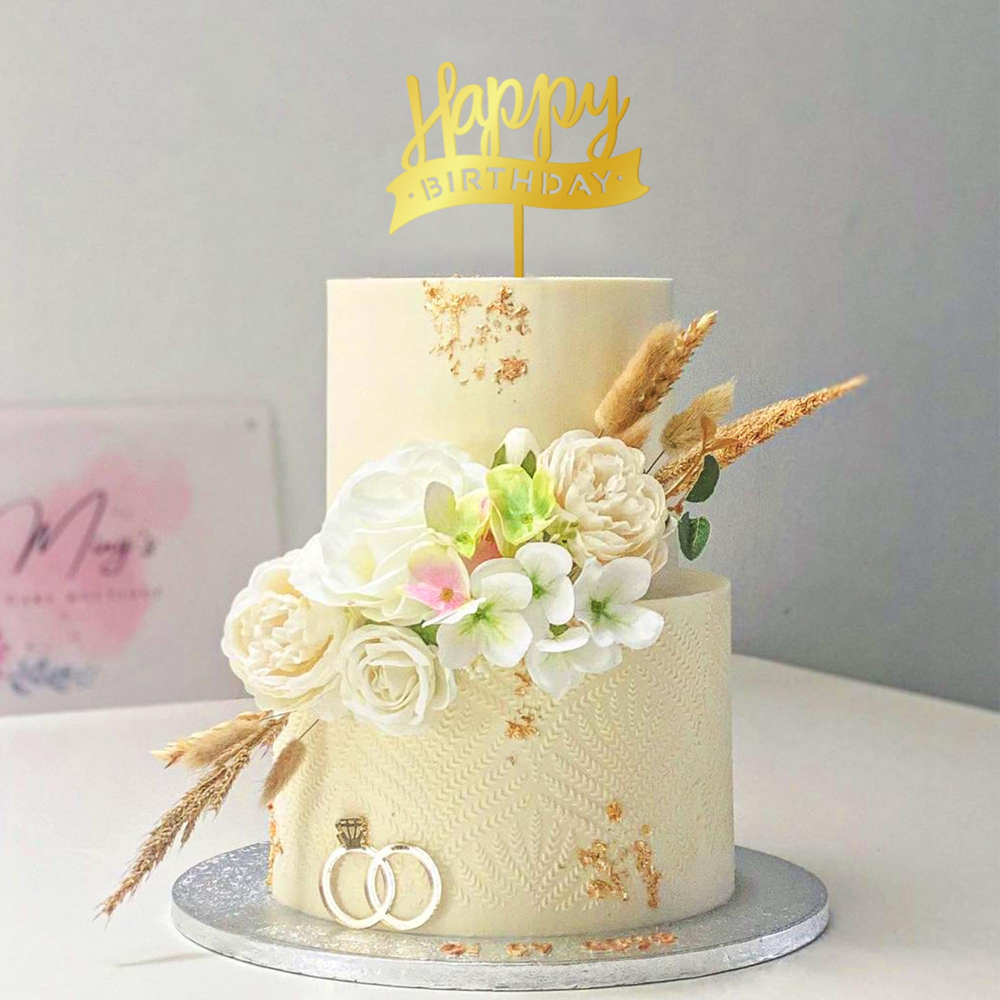 DRWATE reusable acrylic toppers for multiple celebrations