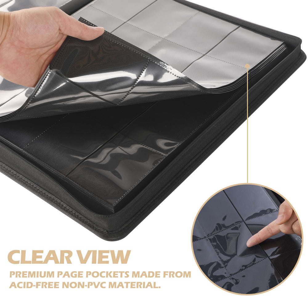 DRZERUI Lorcana binder zipper closure keeping contents safe during travel