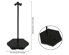 DS. DISTINCTIVE STYLE stand with 5 clips for secure, scratch-free display.