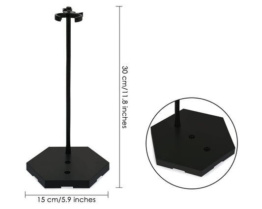 DS. DISTINCTIVE STYLE stand with 5 clips for secure, scratch-free display.