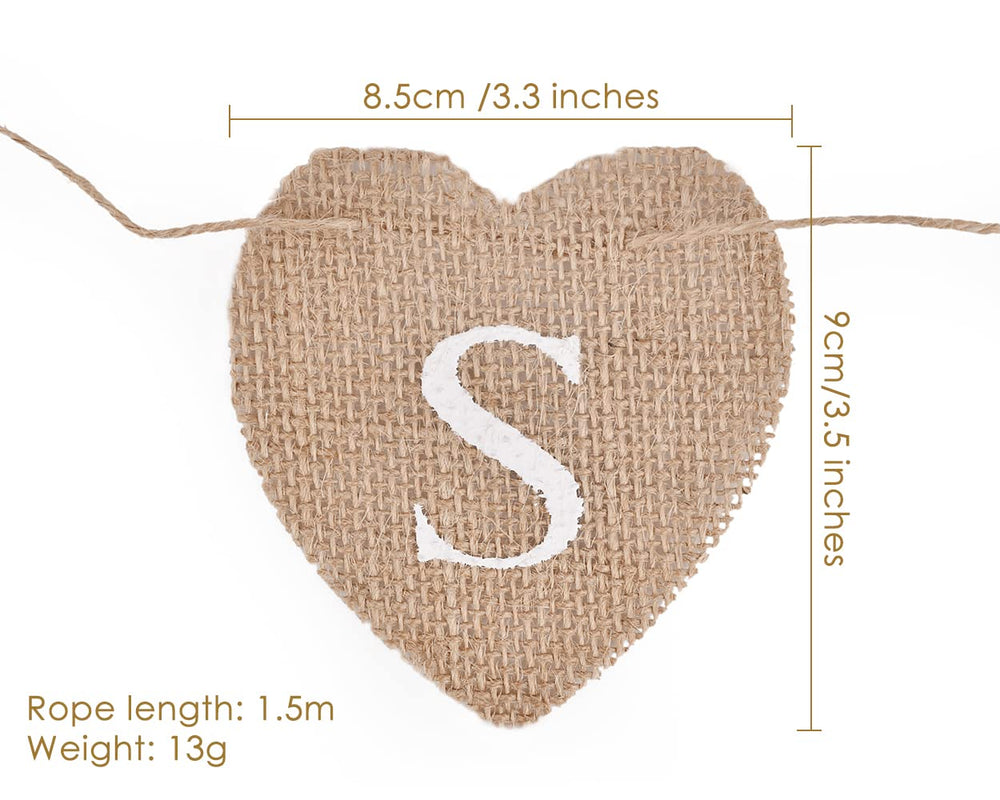 DS. DISTINCTIVE STYLE burlap card banner, easy to string and hang