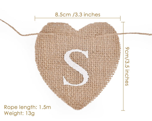DS. DISTINCTIVE STYLE burlap card banner, easy to string and hang
