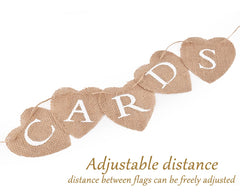 DS. DISTINCTIVE STYLE heart burlap banner for parties and baby showers