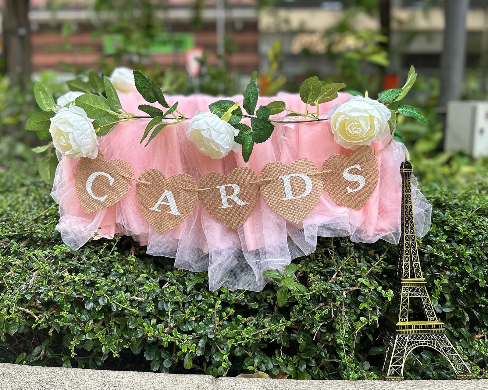 DS. DISTINCTIVE STYLE wedding decor banner, 9x9 cm hearts enhance photos