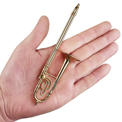Dselvgvu brass finish detail on miniature trombone