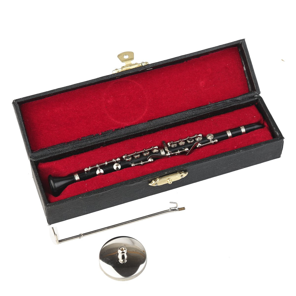 Dselvgvu clarinet miniature resin-metal body, polished nickel-plated keys for a premium look.