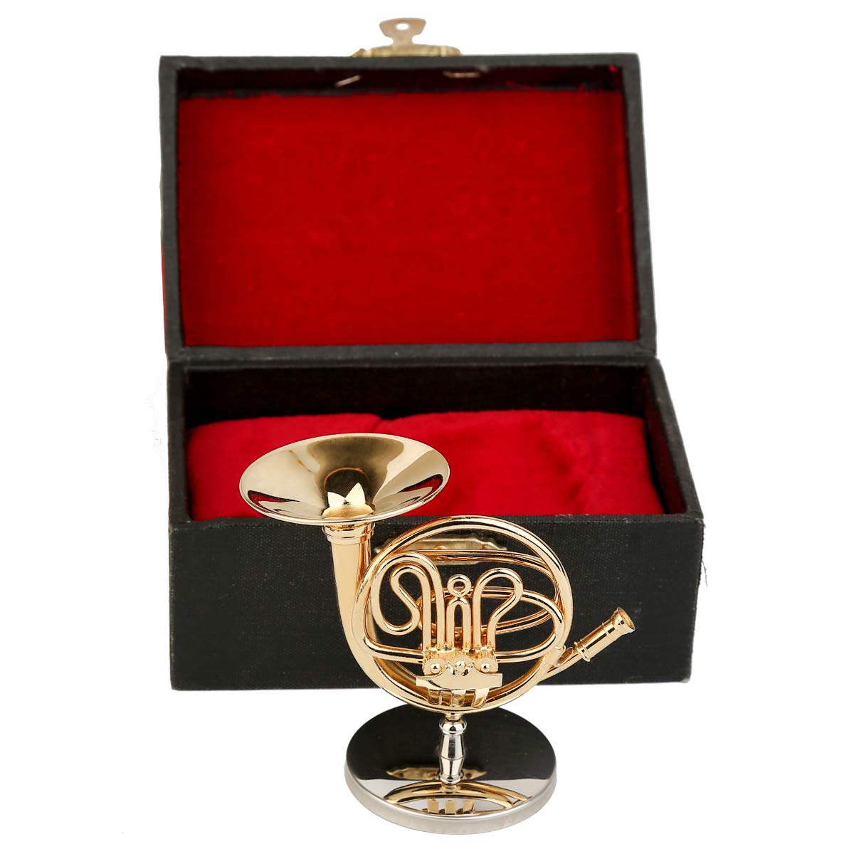 Dselvgvu detailed miniature french horn ideal as a decorative accent.