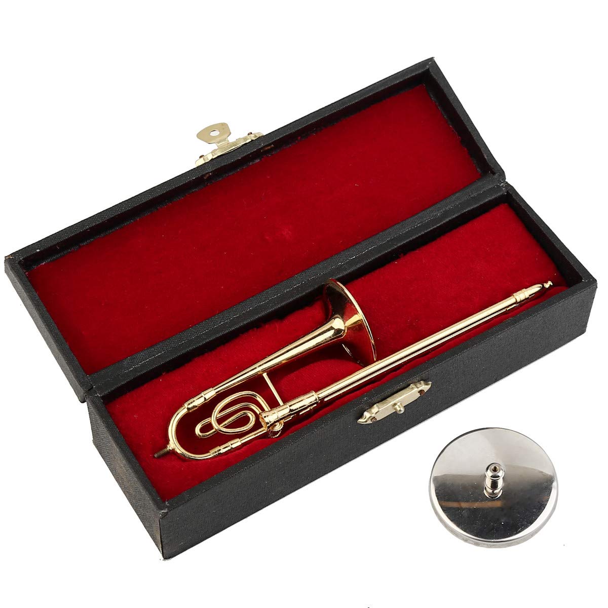Dselvgvu red velvet case protects the trombone replica